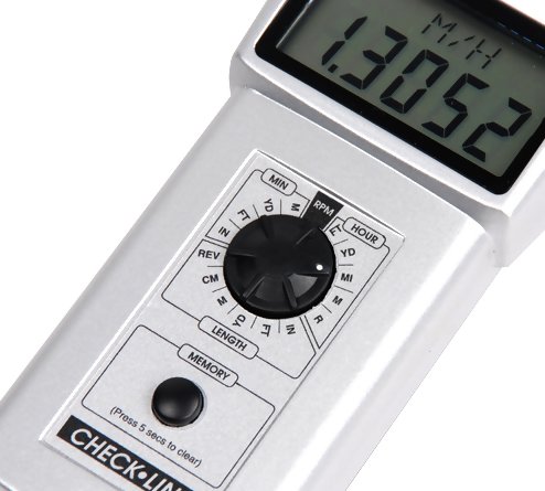 Shimpo DT-107A-12 Digital Contact Tachometer with LED Display and 12" Circumference Wheel