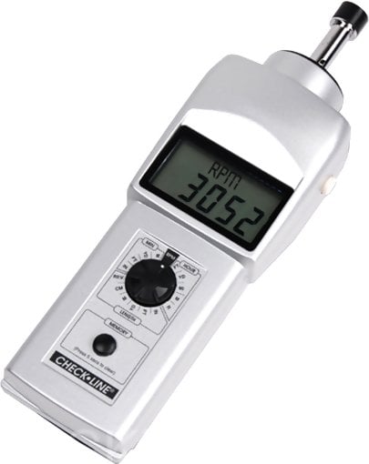 Shimpo DT-107A-12 Digital Contact Tachometer with LED Display and 12" Circumference Wheel