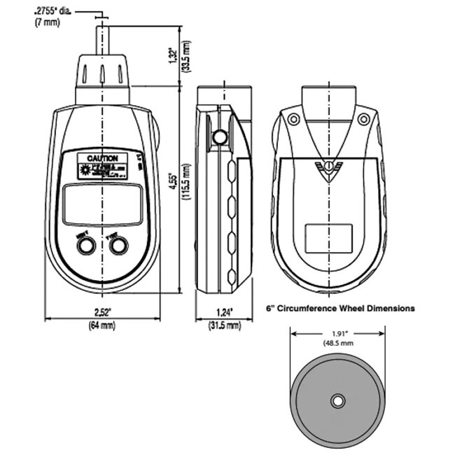 Shimpo MT-200 Combination Contact / Non-Contact Pocket Tachometer