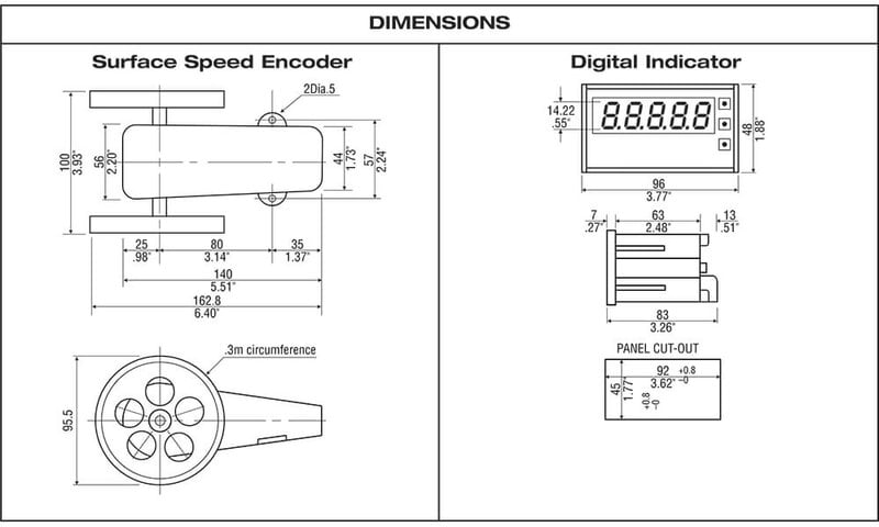 Imada HSS Medidor Digital de Velocidad de Superficie