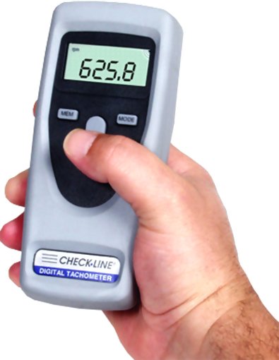 Checkline CDT-2000HD Handheld Laser Tachometer, Non-Contact 1.00 - 99,999 rpm / Contact: 1.00 - 19,999 rpm